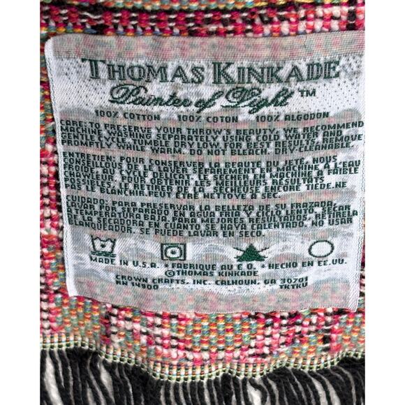Thomas Kinkade Painter of Light Woven Tapestry Throw Blanket 66x45 Scenic Path - Picture 4 of 9
